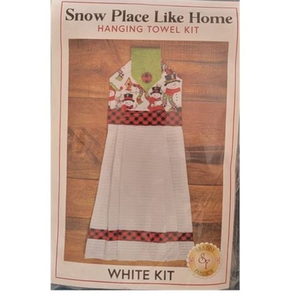 💝5/$25💖 SHABBY FABRICS SNOW PLACE LIKE HOME HANGING DIY TOWEL KIT